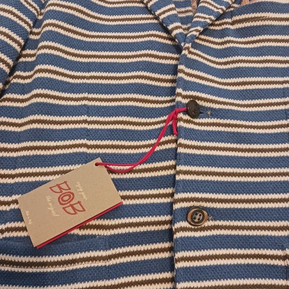 NWT Bob blazer jacket striped size 48it made in italy - Picture 2 of 2